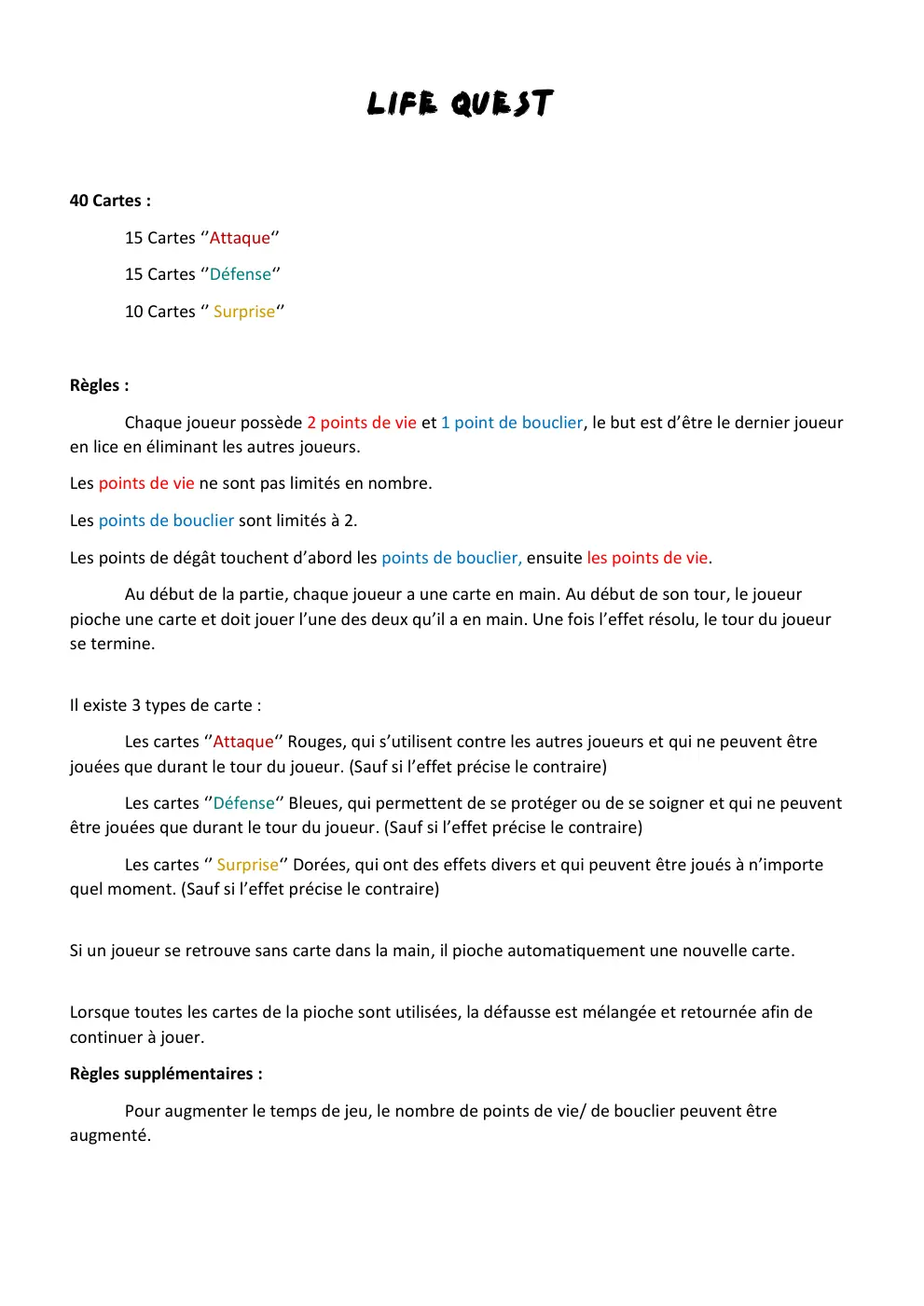 Règles et cartes — 1 / 9