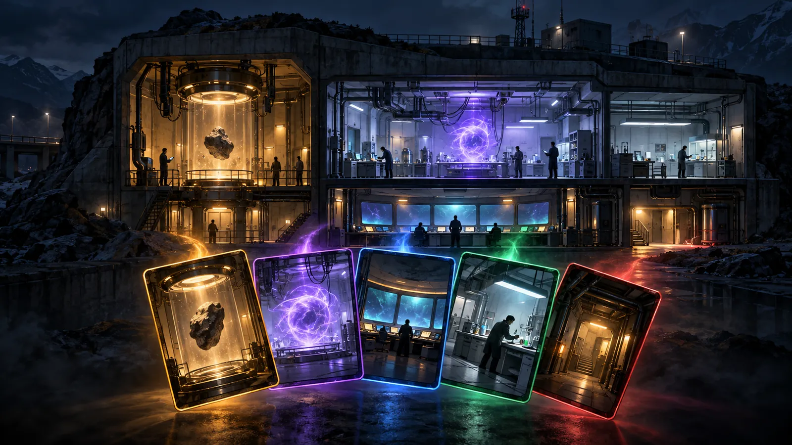 A free collectible card game in which every card enriches the Site of a secret organisation that the player builds and runs, in an original universe of mystery and anomalies.